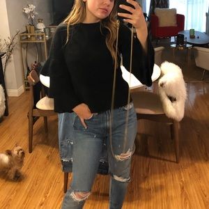 Endless Rose black ruffle sleeve sweater